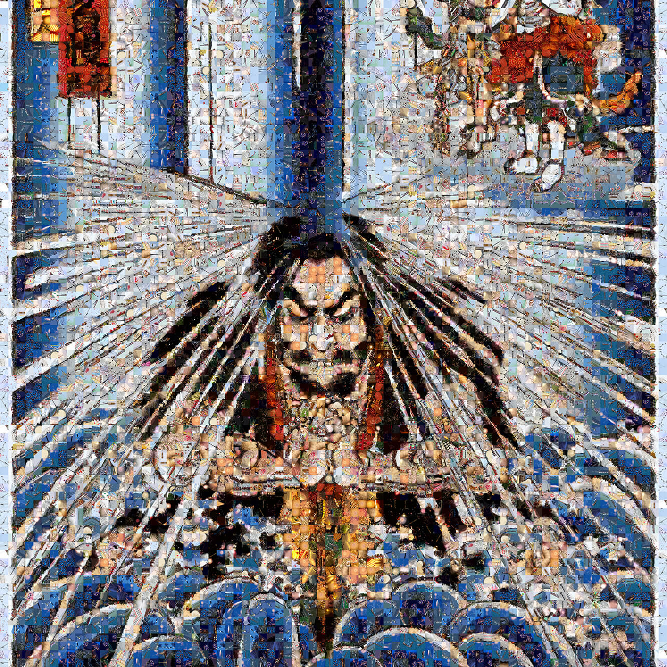 祭・百景借景「六様性国芳自慢 先負 文覚上人」 Matsuri・Hyakkei Shakkei “Rokuyosei Kuniyoshi jiman  Senbu  MONGAKU SHONIN Doing Penace Nachi Waterfall”