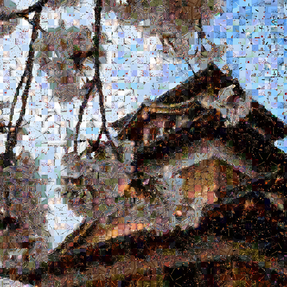祭・百景借景「神々のかたち（桜・高島城天守閣　其の一）」　Matsuri・Hyakkei Shakkei “Figures of Gods(The Cherry Trees Blossom・Takashima-jo Castle Tenshukaku ＃01)”